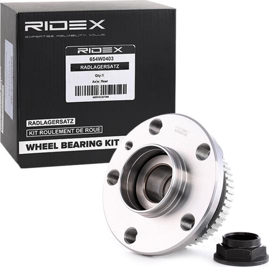 RIDEX 654W0180 - Комплект подшипника, ступицы колеса abcparts.ee