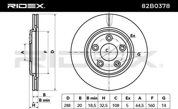RIDEX 82B0378 - Тормозной диск abcparts.ee