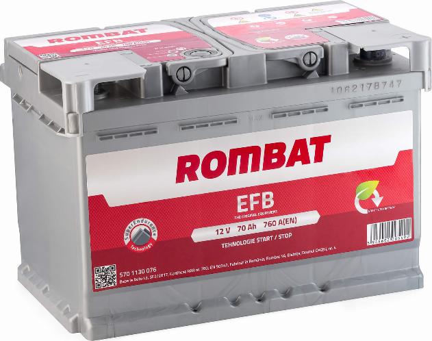 ROMBAT 570 1130 076 - Стартерная аккумуляторная батарея, АКБ abcparts.ee