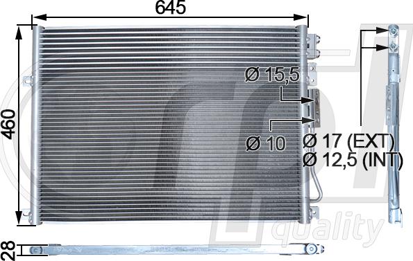 RPL QUALITY APCDCH5032 - Конденсатор кондиционера abcparts.ee