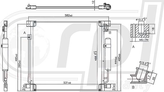 RPL QUALITY APCDMI5043 - Конденсатор кондиционера abcparts.ee