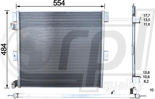 RPL QUALITY APCDRE5078 - Конденсатор кондиционера abcparts.ee