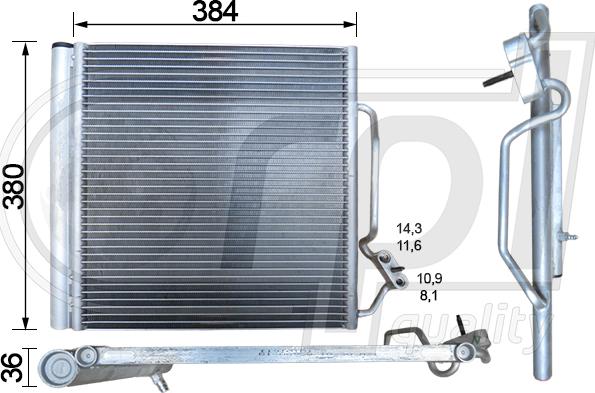 RPL QUALITY APCDSM5003 - Конденсатор кондиционера abcparts.ee