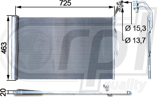 RPL QUALITY APCDVW5024 - Конденсатор кондиционера abcparts.ee