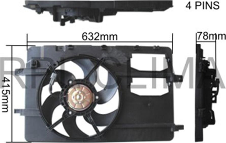 RPL QUALITY APELMI0012 - Вентилятор, охлаждение двигателя abcparts.ee