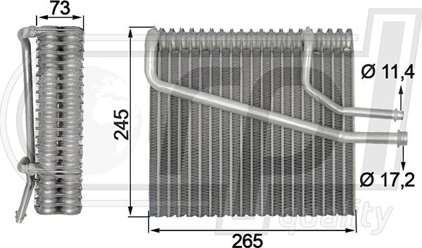 RPL QUALITY APEVAU5014 - Испаритель, кондиционер abcparts.ee