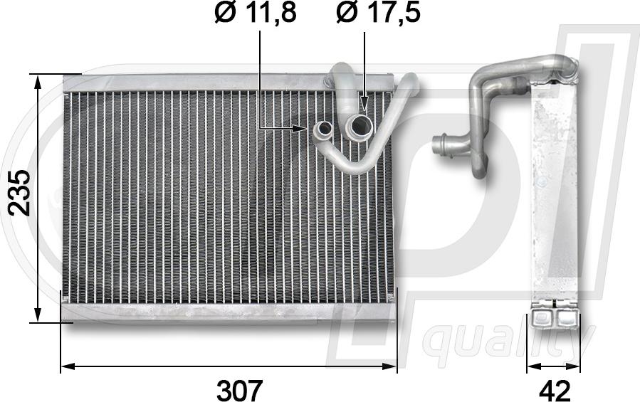 RPL QUALITY APEVCI5031 - Испаритель, кондиционер abcparts.ee