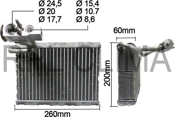 RPL QUALITY APEVCI0033 - Испаритель, кондиционер abcparts.ee