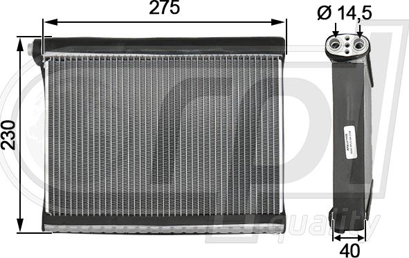 RPL QUALITY APEVMI5025 - Испаритель, кондиционер abcparts.ee
