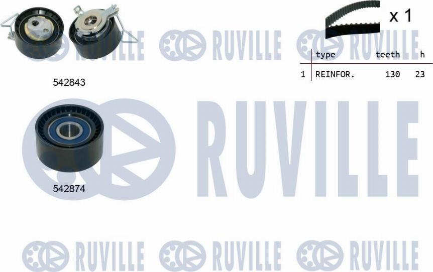 Ruville 550499 - Комплект зубчатого ремня ГРМ abcparts.ee
