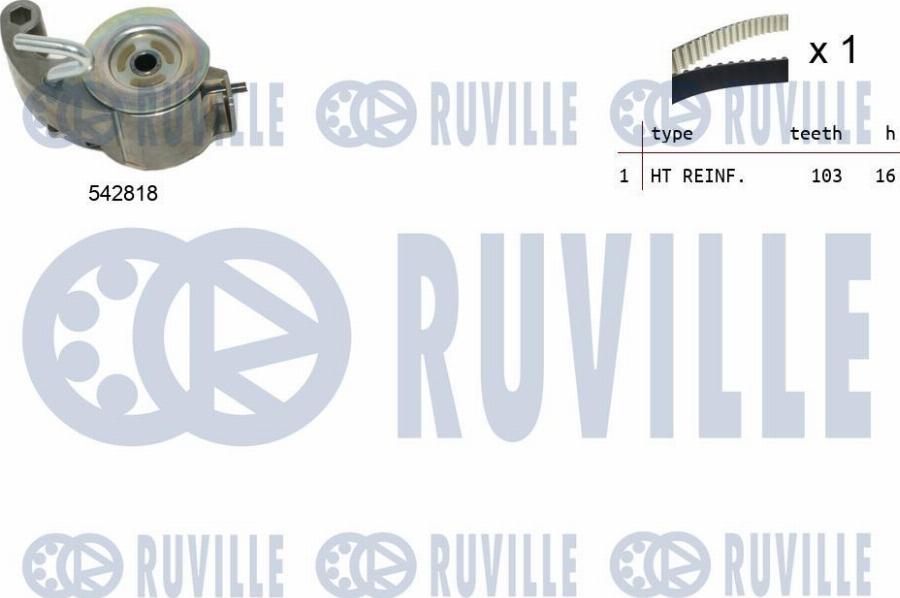 Ruville 550515 - Комплект зубчатого ремня ГРМ abcparts.ee
