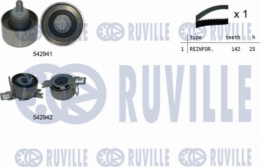 Ruville 550510 - Комплект зубчатого ремня ГРМ abcparts.ee
