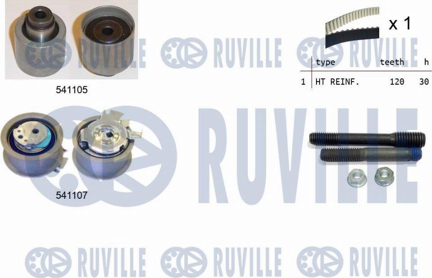 Ruville 550061 - Комплект зубчатого ремня ГРМ abcparts.ee