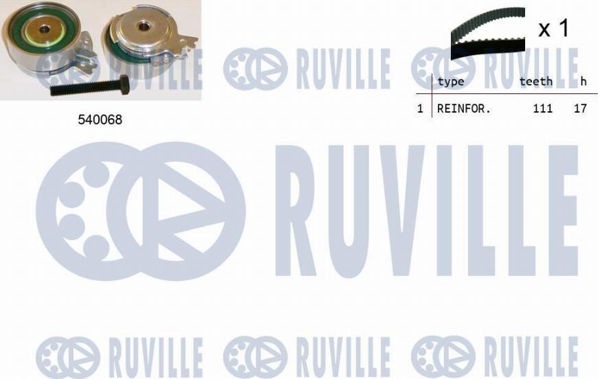 Ruville 550005 - Комплект зубчатого ремня ГРМ abcparts.ee