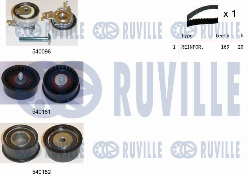 Ruville 550002 - Комплект зубчатого ремня ГРМ abcparts.ee