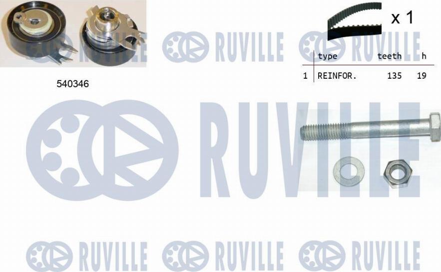 Ruville 550007 - Комплект зубчатого ремня ГРМ abcparts.ee
