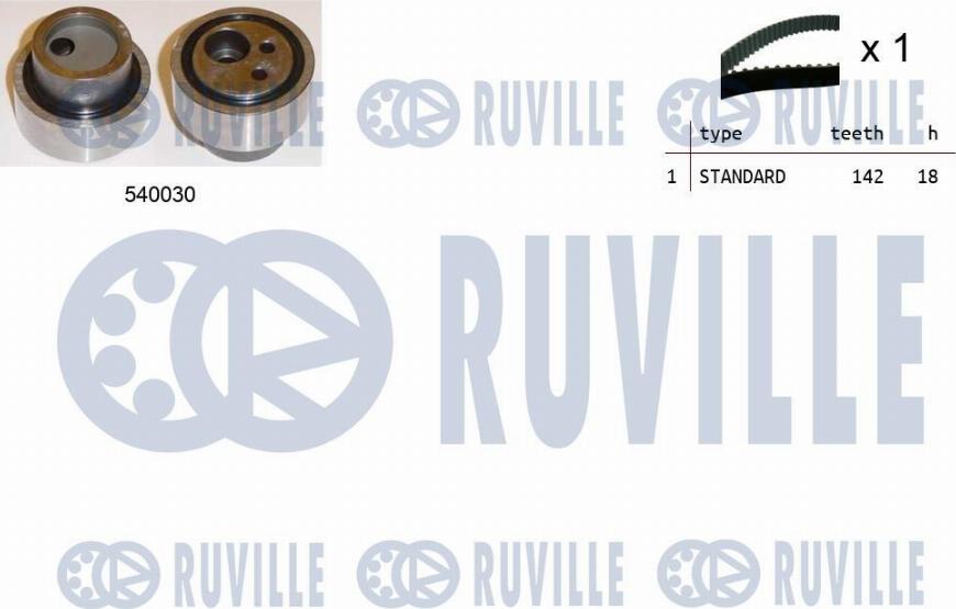 Ruville 550139 - Комплект зубчатого ремня ГРМ abcparts.ee