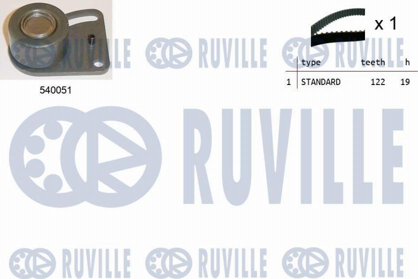 Ruville 550177 - Комплект зубчатого ремня ГРМ abcparts.ee