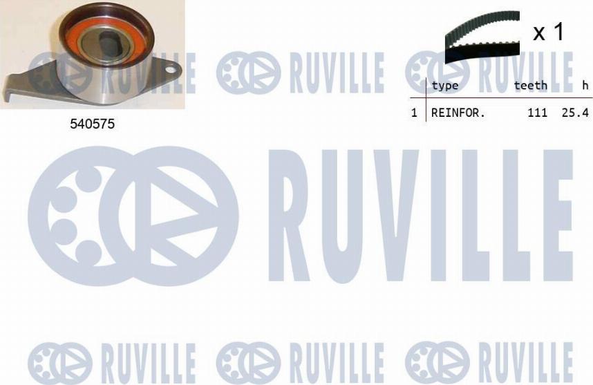 Ruville 550399 - Комплект зубчатого ремня ГРМ abcparts.ee