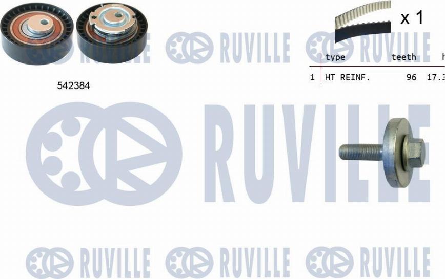 Ruville 550340 - Комплект зубчатого ремня ГРМ abcparts.ee