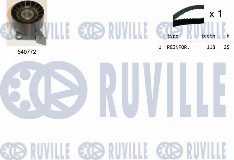 Ruville 550343 - Комплект зубчатого ремня ГРМ abcparts.ee
