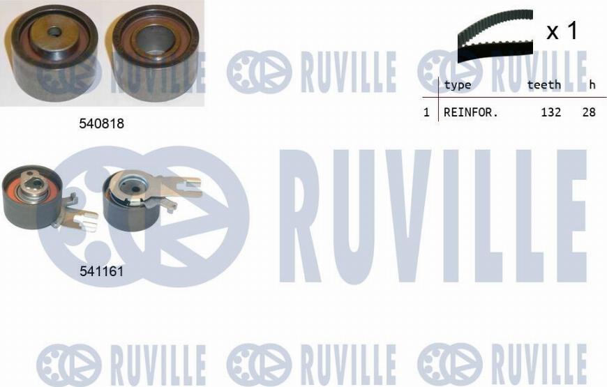 Ruville 550326 - Комплект зубчатого ремня ГРМ abcparts.ee