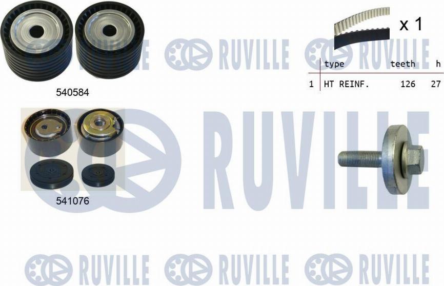 Ruville 550277 - Комплект зубчатого ремня ГРМ abcparts.ee