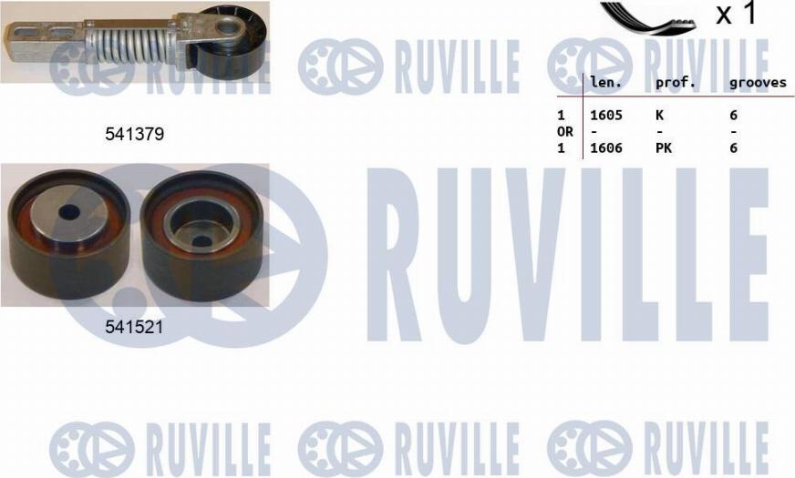 Ruville 570059 - Поликлиновый ременный комплект abcparts.ee