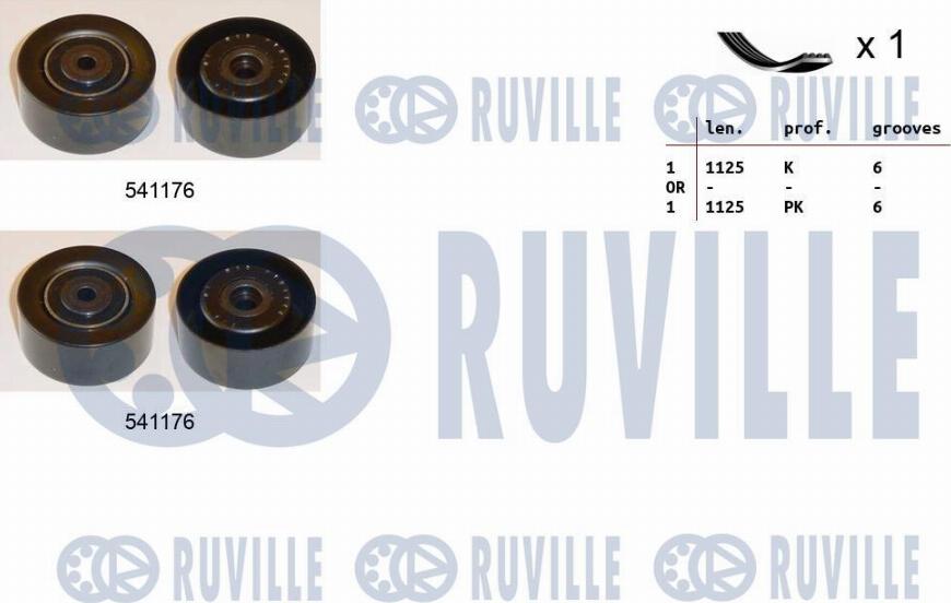Ruville 570072 - Поликлиновый ременный комплект abcparts.ee