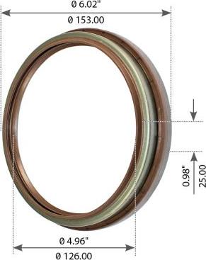 RYME 17627 - Уплотняющее кольцо, сальник, ступица колеса abcparts.ee