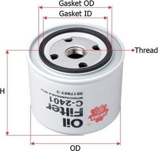 Sakura Filters AU C-2401 - Масляный фильтр abcparts.ee