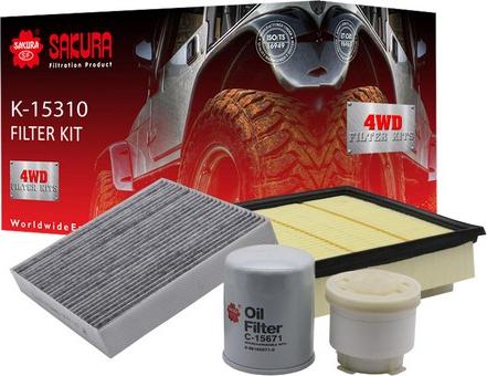 Sakura Filters AU K-15310 - Комплект фильтра abcparts.ee