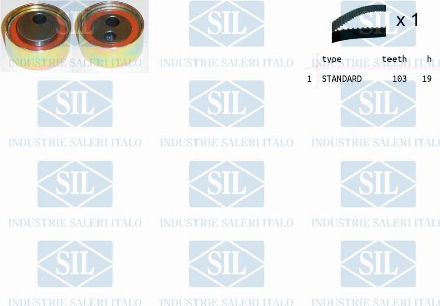 Saleri SIL TK1437 - Комплект зубчатого ремня ГРМ abcparts.ee