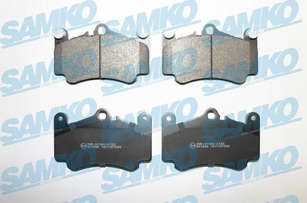 Samko 5SP1588 - Тормозные колодки, дисковые, комплект abcparts.ee