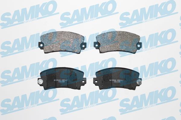 Samko 5SP117 - Тормозные колодки, дисковые, комплект abcparts.ee