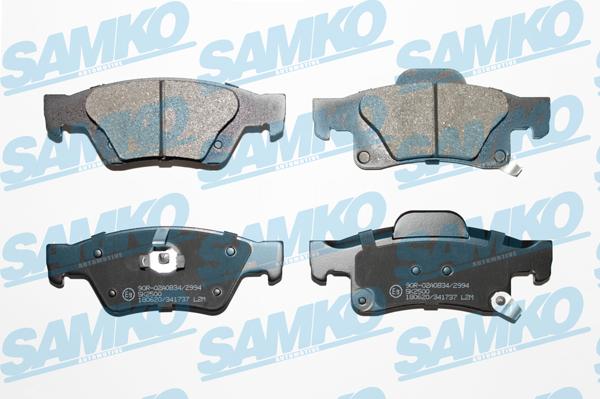 Samko 5SP1737 - Тормозные колодки, дисковые, комплект abcparts.ee