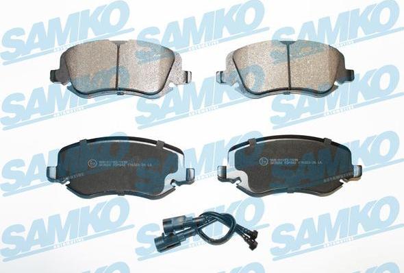 Samko 5SP842 - Тормозные колодки, дисковые, комплект abcparts.ee