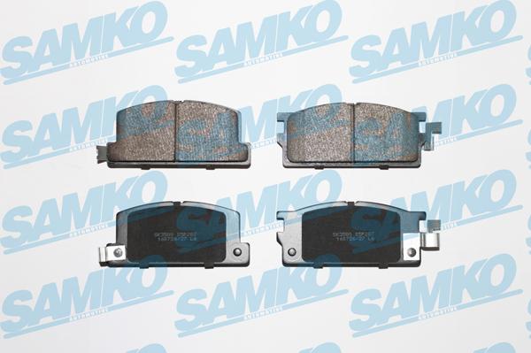 Samko 5SP287 - Тормозные колодки, дисковые, комплект abcparts.ee
