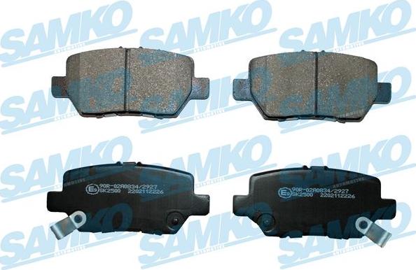 Samko 5SP2226 - Тормозные колодки, дисковые, комплект abcparts.ee