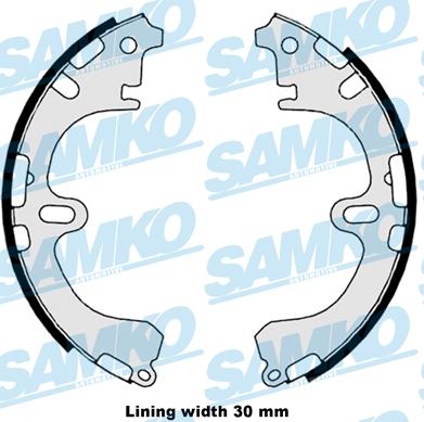 Samko 88800 - Комплект тормозных колодок, барабанные abcparts.ee