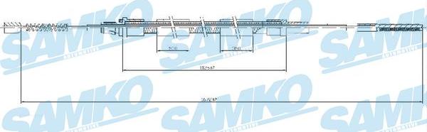 Samko C0931B - Тросик, cтояночный тормоз abcparts.ee