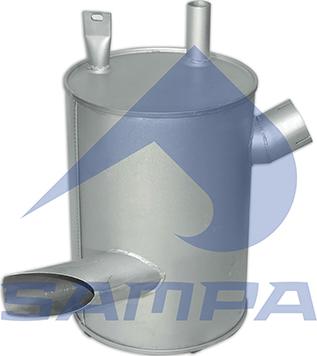 Sampa 010.450 - Средний / конечный глушитель ОГ abcparts.ee