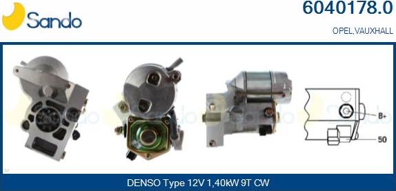 Sando 6040178.0 - Стартер abcparts.ee