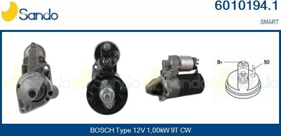 Sando 6010194.1 - Стартер abcparts.ee