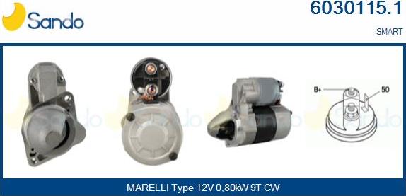 Sando 6030115.1 - Стартер abcparts.ee