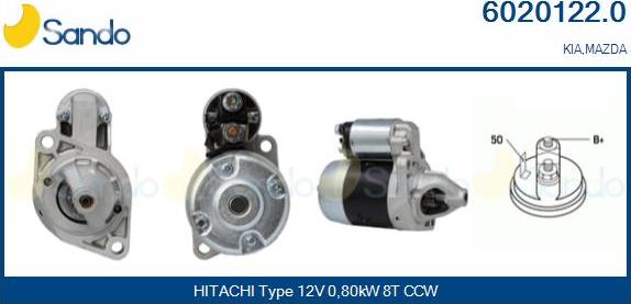 Sando 6020122.0 - Стартер abcparts.ee