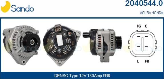 Sando 2040544.0 - Генератор abcparts.ee