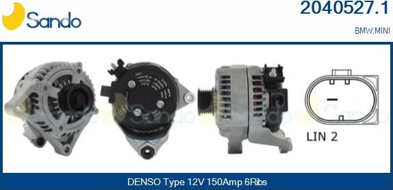 Sando 2040527.1 - Генератор abcparts.ee