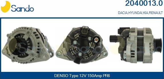 Sando 2040013.0 - Генератор abcparts.ee