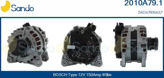 Sando 2010A79.1 - Генератор abcparts.ee